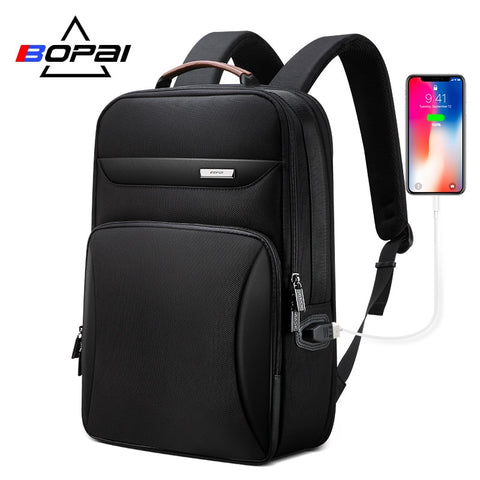 BOPAI 2019 Stylish Backpack Men Enlarged Notebook Backpack 15.6 Inch